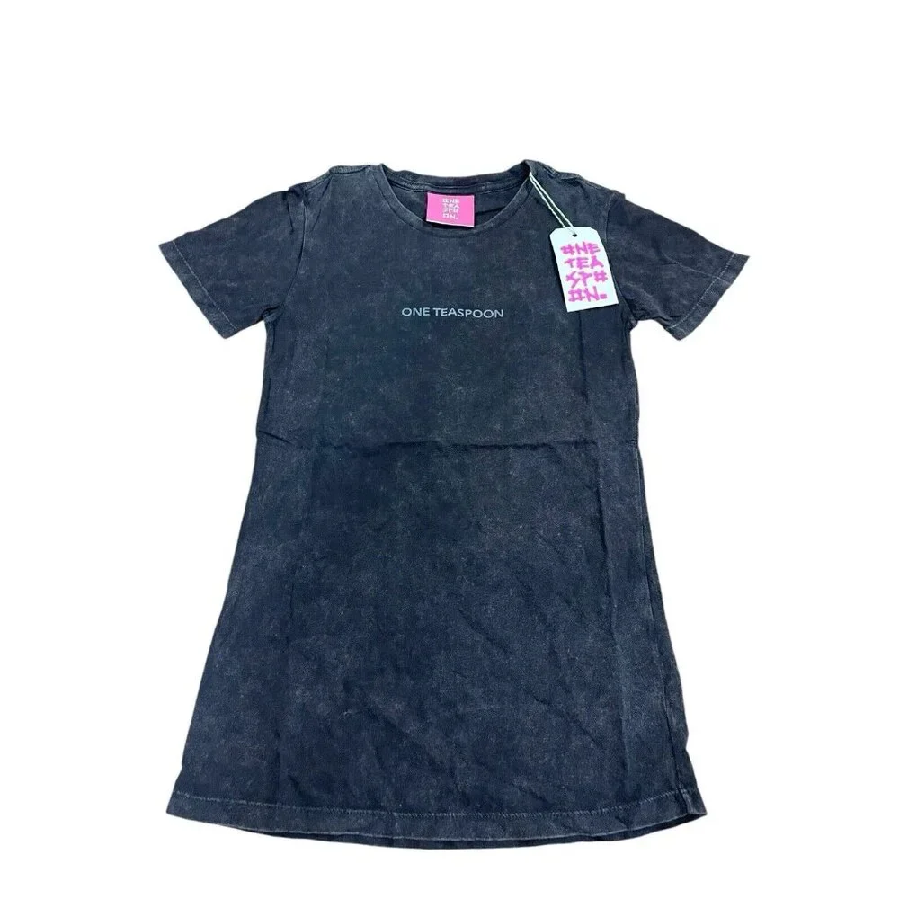 One Teaspoon Organic Fitted Logo Tee Acid Black Size Xs Nwt — image 6 of 8
